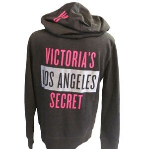 Victoria's Secret Los Angeles Full Zip Hoodie Sweatshirt M